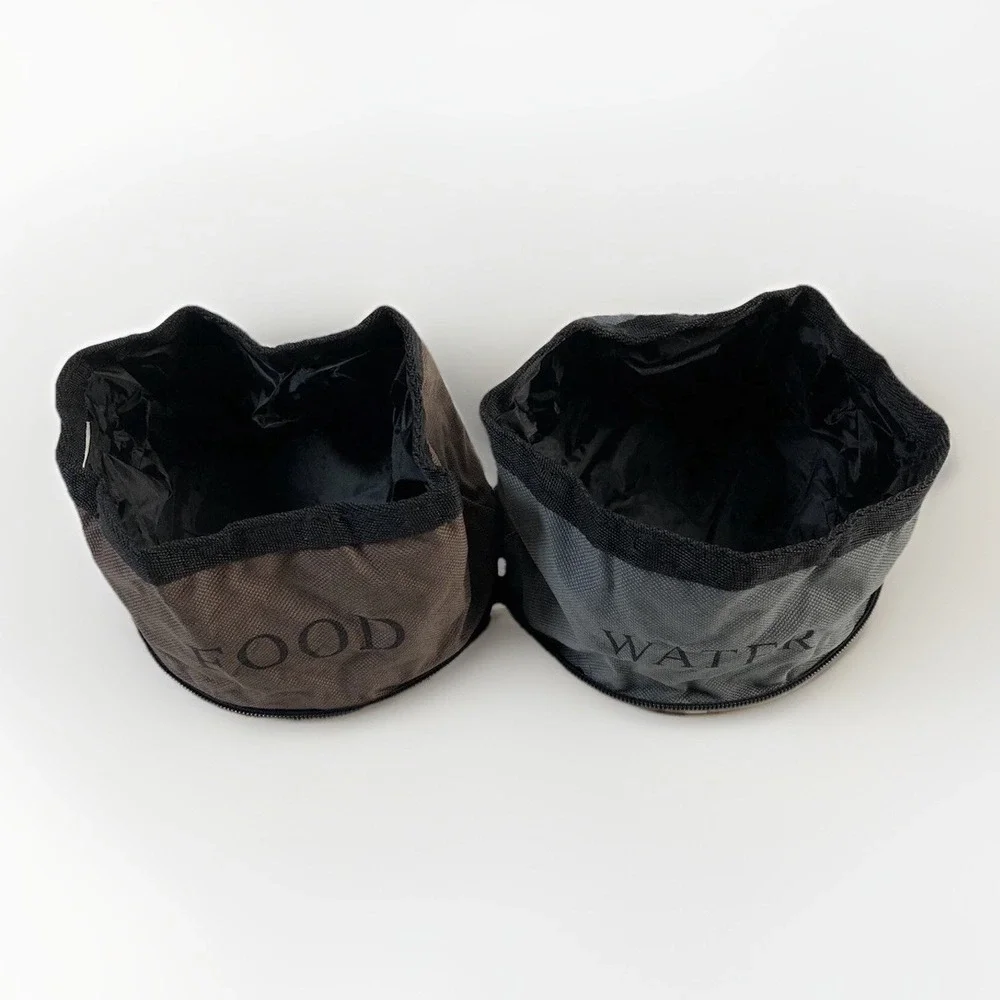 Pet Life Portable Collapsible Travel Pet Bowls for Water and‎ Food Camping Camo